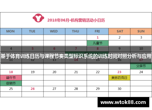 基于体育训练日历与课程节奏类型标识系统的训练时间对照分析与应用